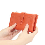 Royal Bagger Long Trifold Wallets for Women Genuine Cow Leather Large Capacity Clutch Wallet Fashion Coin Purse Card Holder 1562