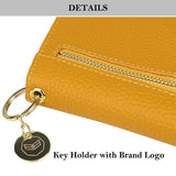 Royal Bagger RFID กระเป๋าสตางค์สั้นผู้หญิงหนังวัวแท้ขนาดใหญ่ความจุ Key CHAIN ​​ผู้ถือบัตรแฟชั่นกระเป๋าสตางค์ Trifold 1459 