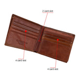 Royal Bagger RFID Blocking Short Wallets for Men Crazy Horse Leather Cowhide Card Holder Vintage Trifold Male Wallet Purse 1469